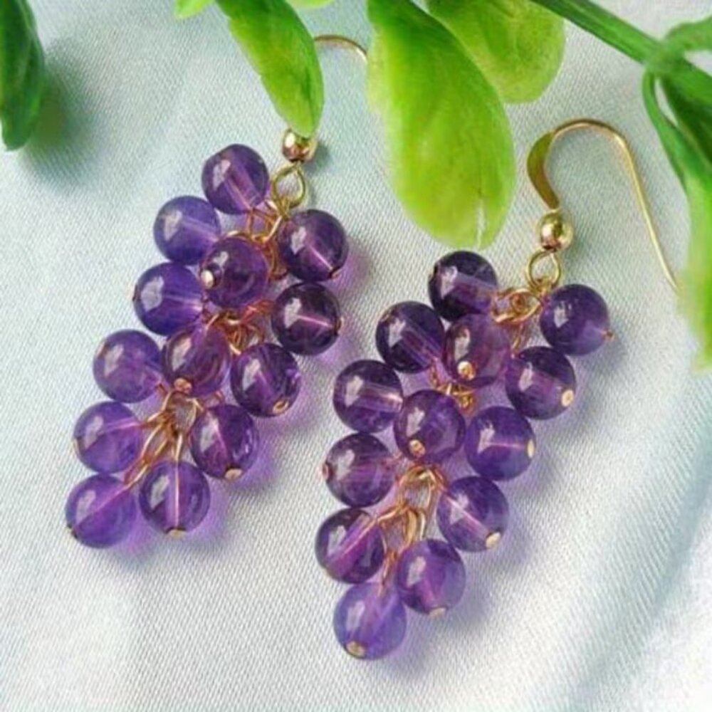 Natural Amethyst Earrings